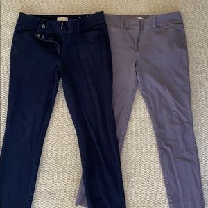 LOFT Skinny Pants Duo - Navy and Lavender